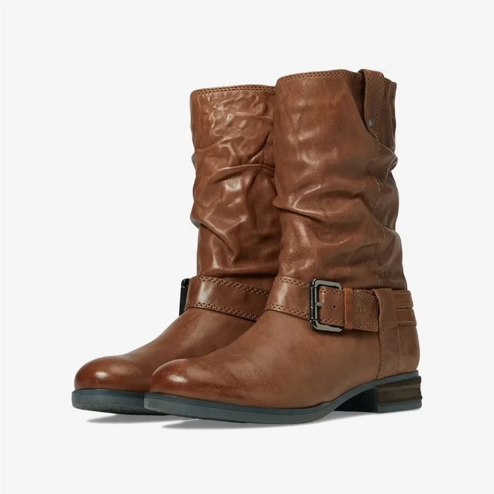NWOB Josef Seibel Sanja 14 Cognac Womens Leather Knee High Boots size 36 US5-5.5 - Picture 1 of 14